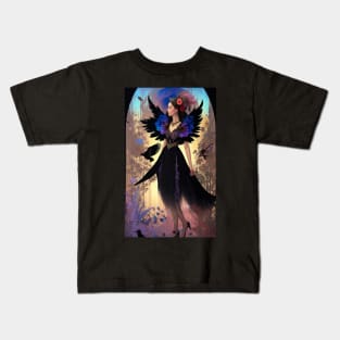 The Raven and the Witch Kids T-Shirt